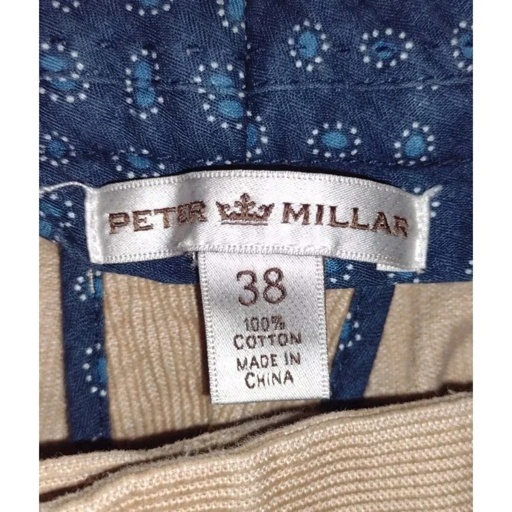 Peter Millar Men's Size 38x34 Tan Corduroy 5 Pocket Straight Leg Pants Stretchy